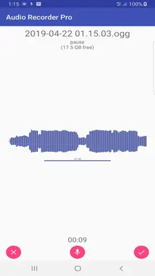 Audio Recorder Pro android App screenshot 2